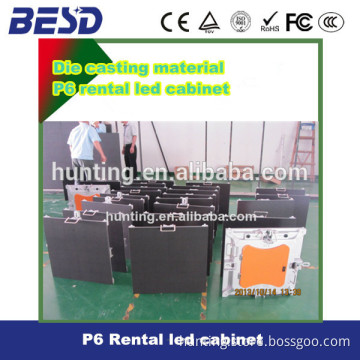 high definition die casting aluminium wide viewing angle full color P6 led display screen /led cabinet